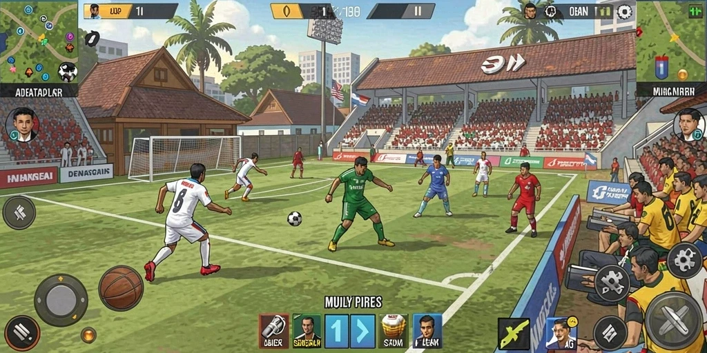 Tantangan seru di mode permainan multiplayer.