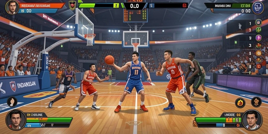 Pemain bersaing dalam tantangan multiplayer yang seru.